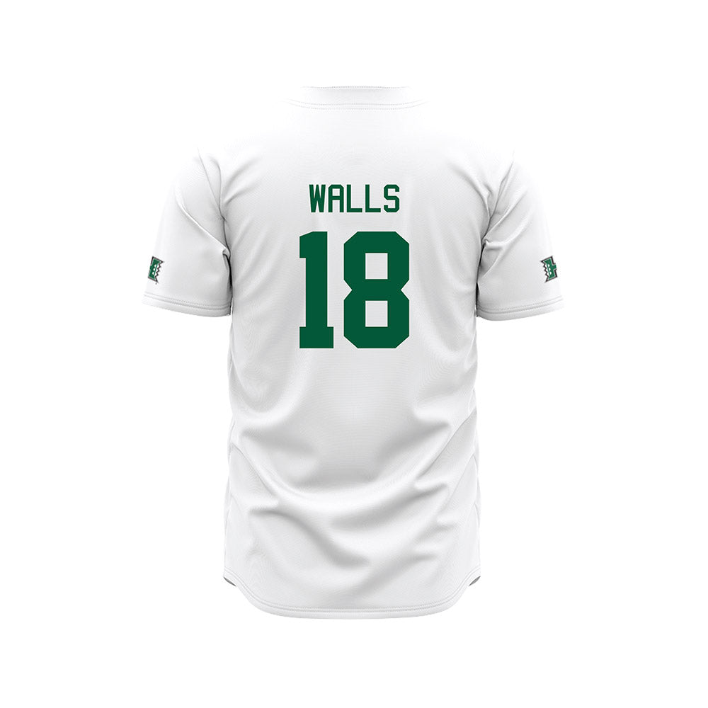 Hawaii - NCAA Baseball : Cooper Walls - White Jersey-1