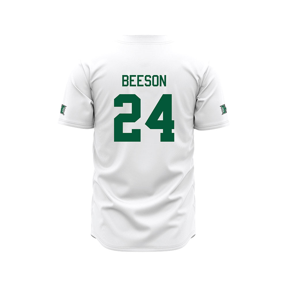 Hawaii - NCAA Baseball : Britton Beeson - White Jersey-1