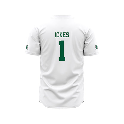 Hawaii - NCAA Baseball : Elijah Ickes - White Jersey-1