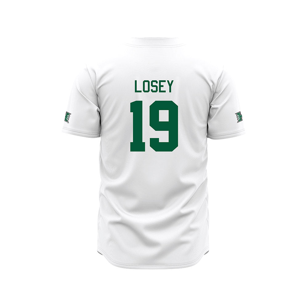 Hawaii - NCAA Baseball : Zach Losey - White Jersey-1