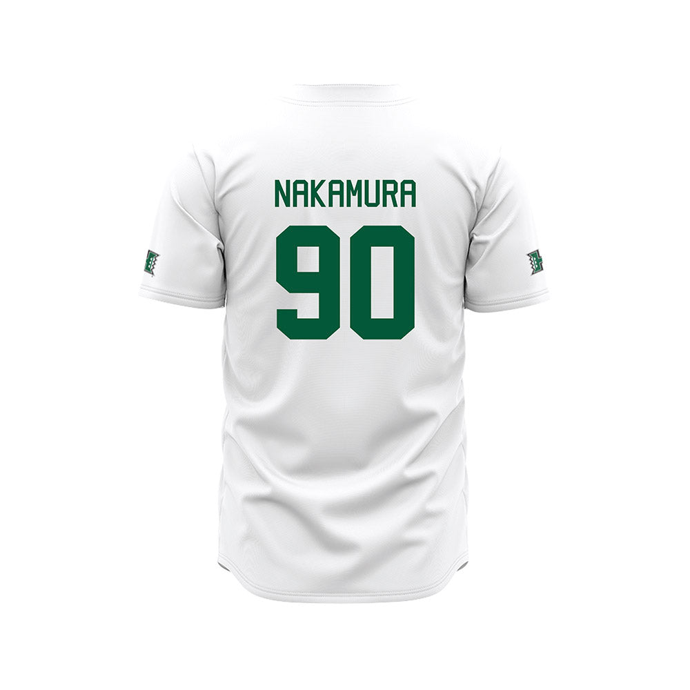 Hawaii - NCAA Baseball : Edgar Nakamura - White Jersey-1