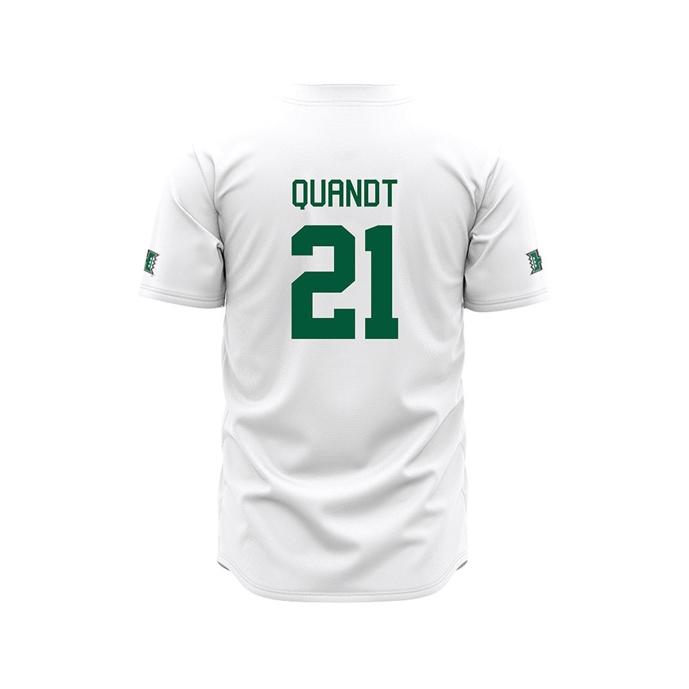 Hawaii - NCAA Baseball : Jared Quandt - White Jersey-1