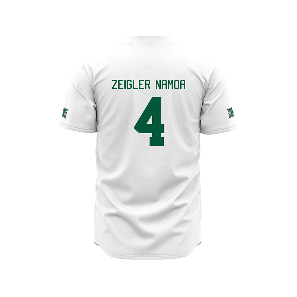 Hawaii - NCAA Baseball : Ben Zeigler-Namoa - White Jersey-1