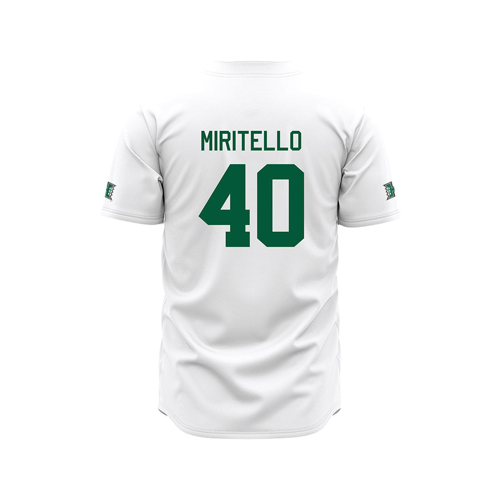 Hawaii - NCAA Baseball : Kyler Miritello - White Jersey