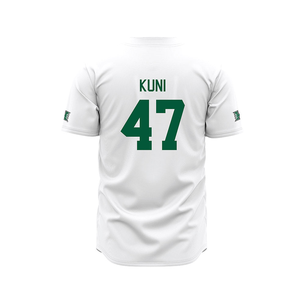 Hawaii - NCAA Baseball : Aidan Kuni - White Jersey-1