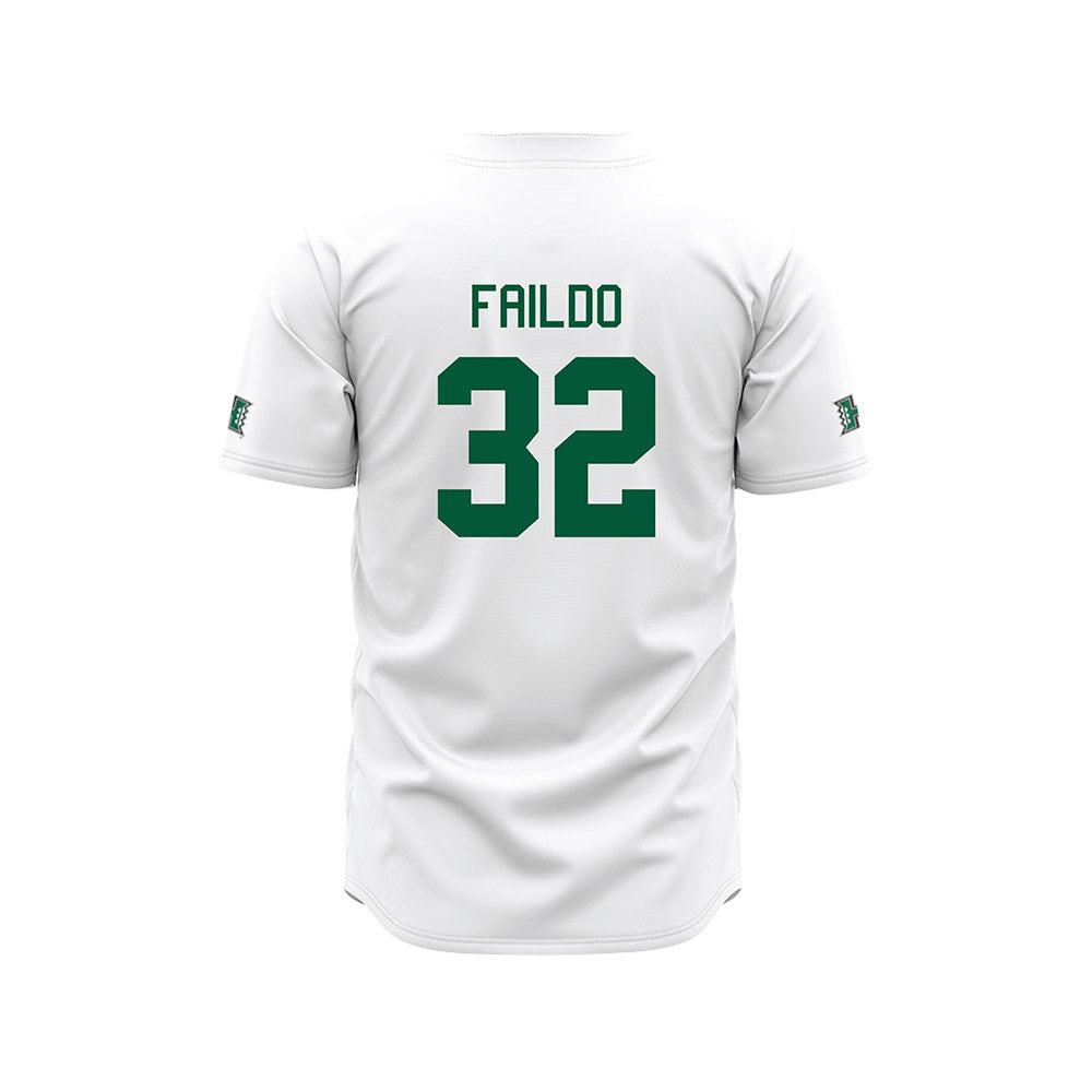 Hawaii - NCAA Baseball : Hunter Faildo - White Jersey-1