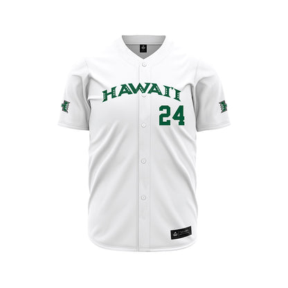 Hawaii - NCAA Baseball : Britton Beeson - White Jersey-0