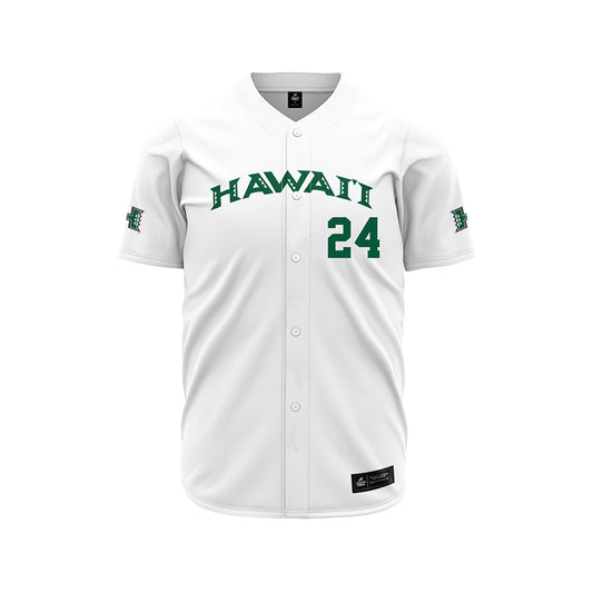 Hawaii - NCAA Baseball : Britton Beeson - White Jersey-0