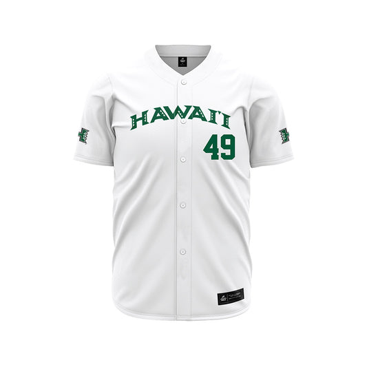 Hawaii - NCAA Baseball : Dylan Waite - White Jersey-0