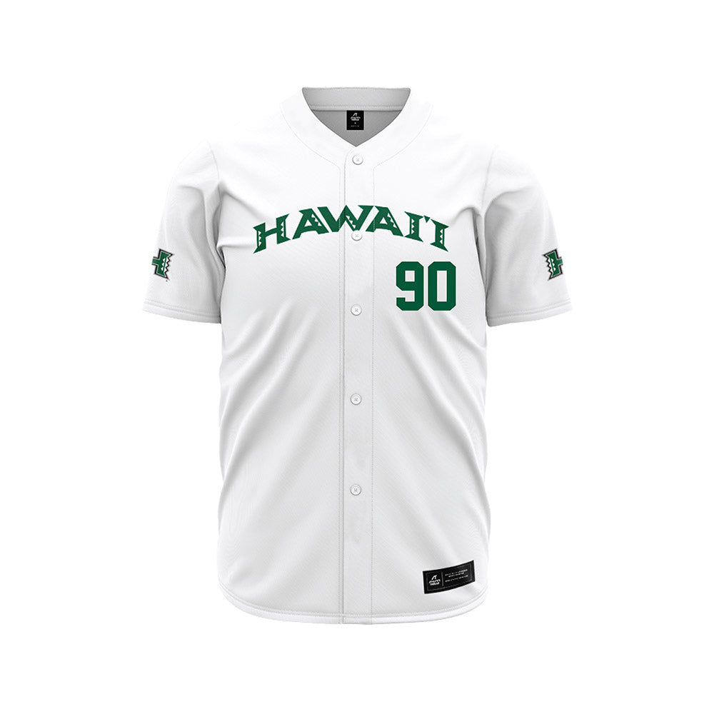 Hawaii - NCAA Baseball : Edgar Nakamura - White Jersey-0