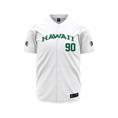 Hawaii - NCAA Baseball : Edgar Nakamura - White Jersey-0