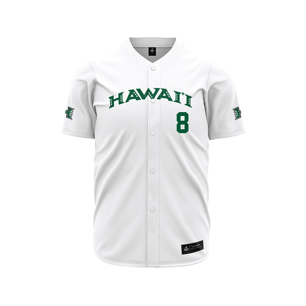Hawaii - NCAA Baseball : Jarret Nielsen - White Jersey-0