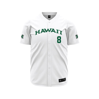 Hawaii - NCAA Baseball : Jarret Nielsen - White Jersey-0