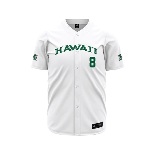 Hawaii - NCAA Baseball : Jarret Nielsen - White Jersey-0