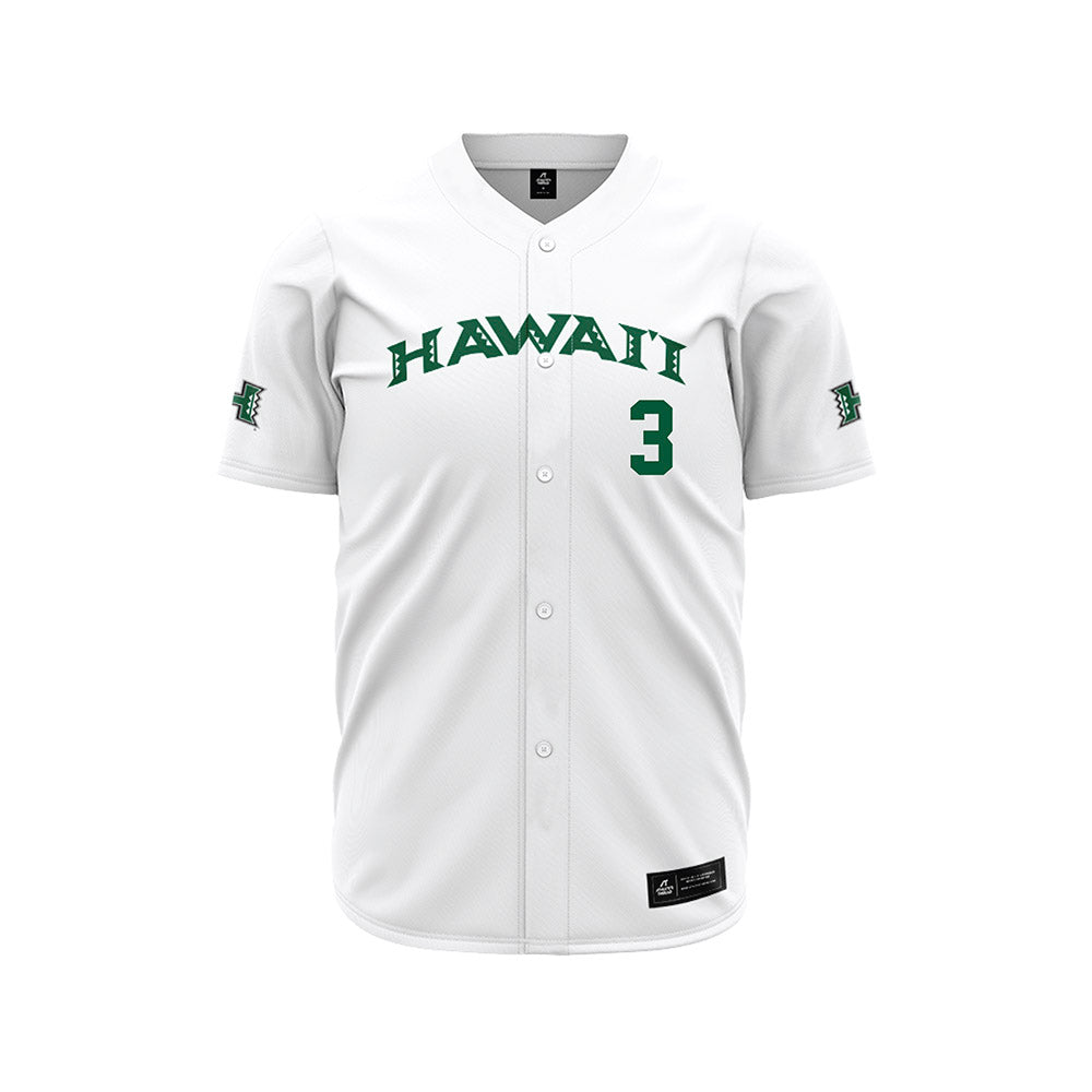 Hawaii - NCAA Baseball : Jordan Donahue - White Jersey-0