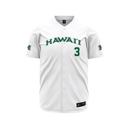 Hawaii - NCAA Baseball : Jordan Donahue - White Jersey-0