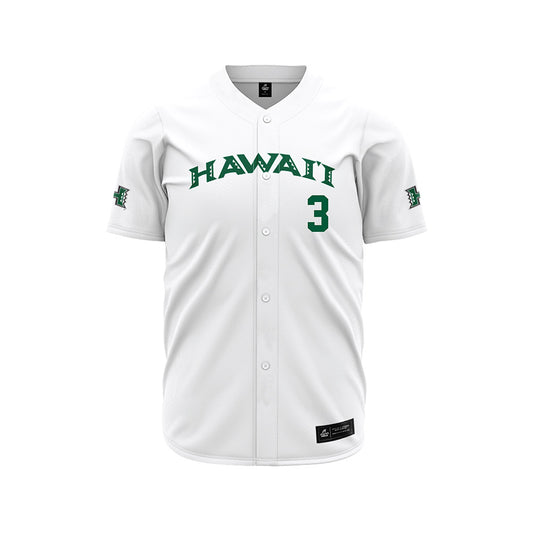 Hawaii - NCAA Baseball : Jordan Donahue - White Jersey-0