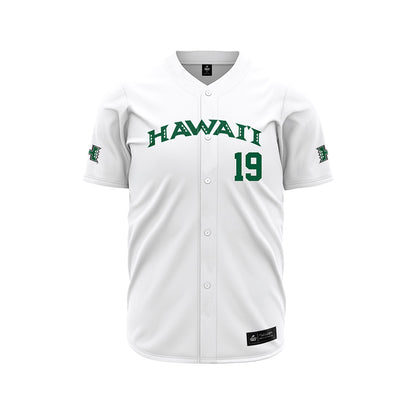 Hawaii - NCAA Baseball : Zach Losey - White Jersey-0