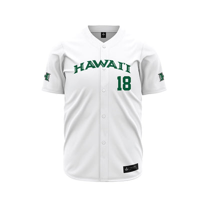 Hawaii - NCAA Baseball : Cooper Walls - White Jersey-0
