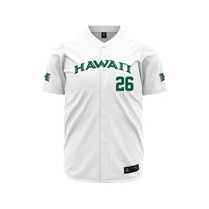Hawaii - NCAA Baseball : Jacob Igawa - White Jersey-0