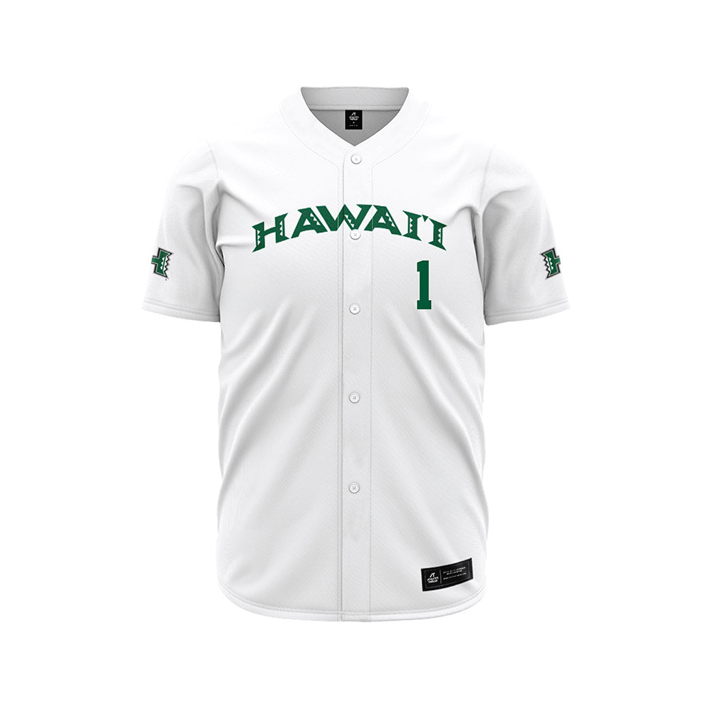 Hawaii - NCAA Baseball : Elijah Ickes - White Jersey-0