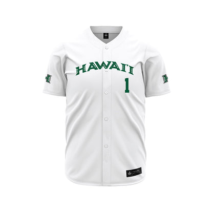 Hawaii - NCAA Baseball : Elijah Ickes - White Jersey-0