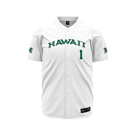 Hawaii - NCAA Baseball : Elijah Ickes - White Jersey-0