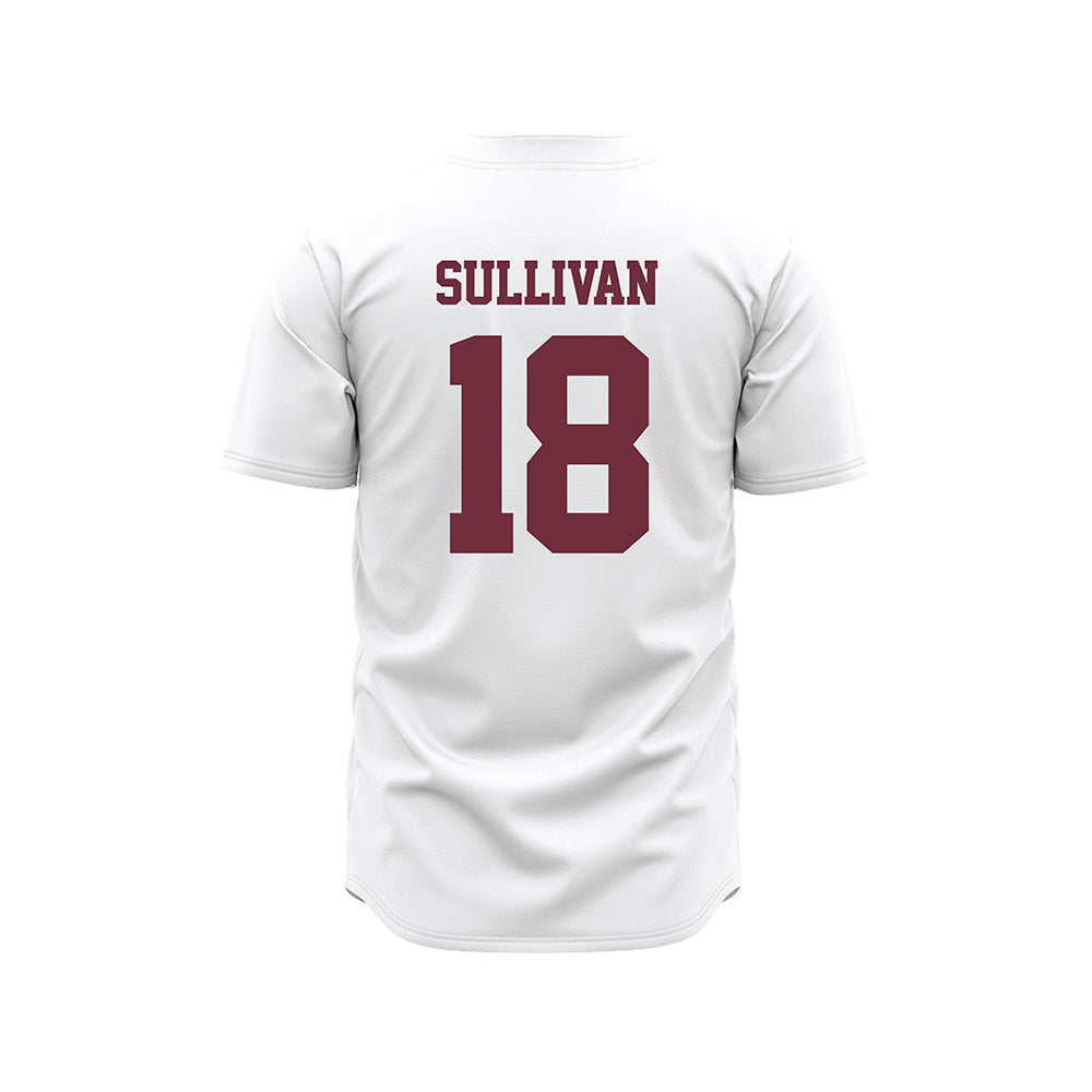 Mississippi State - NCAA Baseball : Noah Sullivan - White Pinstripes Jersey-1