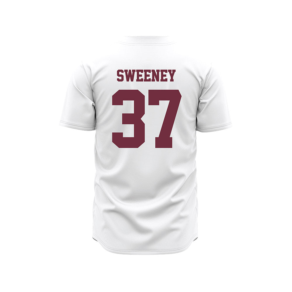 Mississippi State - NCAA Baseball : Brendan Sweeney - White Pinstripes Jersey-1