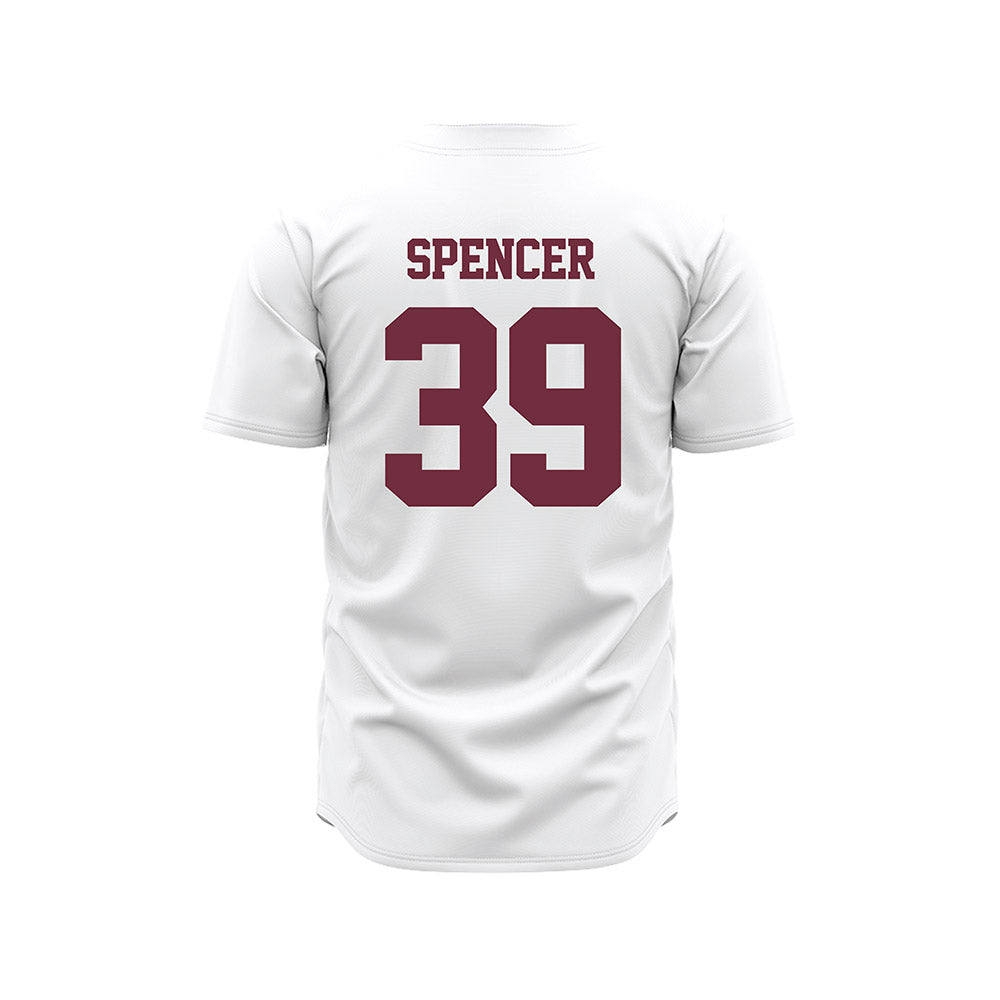 Mississippi State - NCAA Baseball : Patrick Spencer - White Pinstripes Jersey-1
