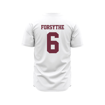 Mississippi State - NCAA Baseball : Logan Forsythe - White Pinstripes Jersey-1
