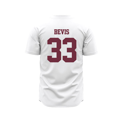 Mississippi State - NCAA Baseball : Blake Bevis - White Pinstripes Jersey-1