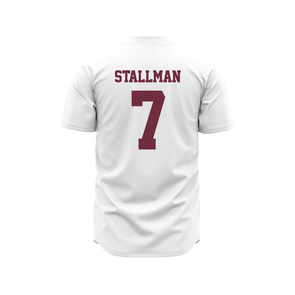Mississippi State - NCAA Baseball : Reed Stallman - White Pinstripes Jersey-1