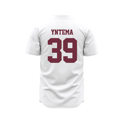 Mississippi State - NCAA Baseball : Graham Yntema - White Pinstripes Jersey-1