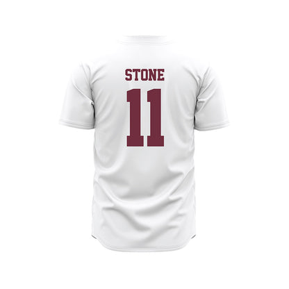 Mississippi State - NCAA Baseball : Duke Stone - White Pinstripes Jersey-1