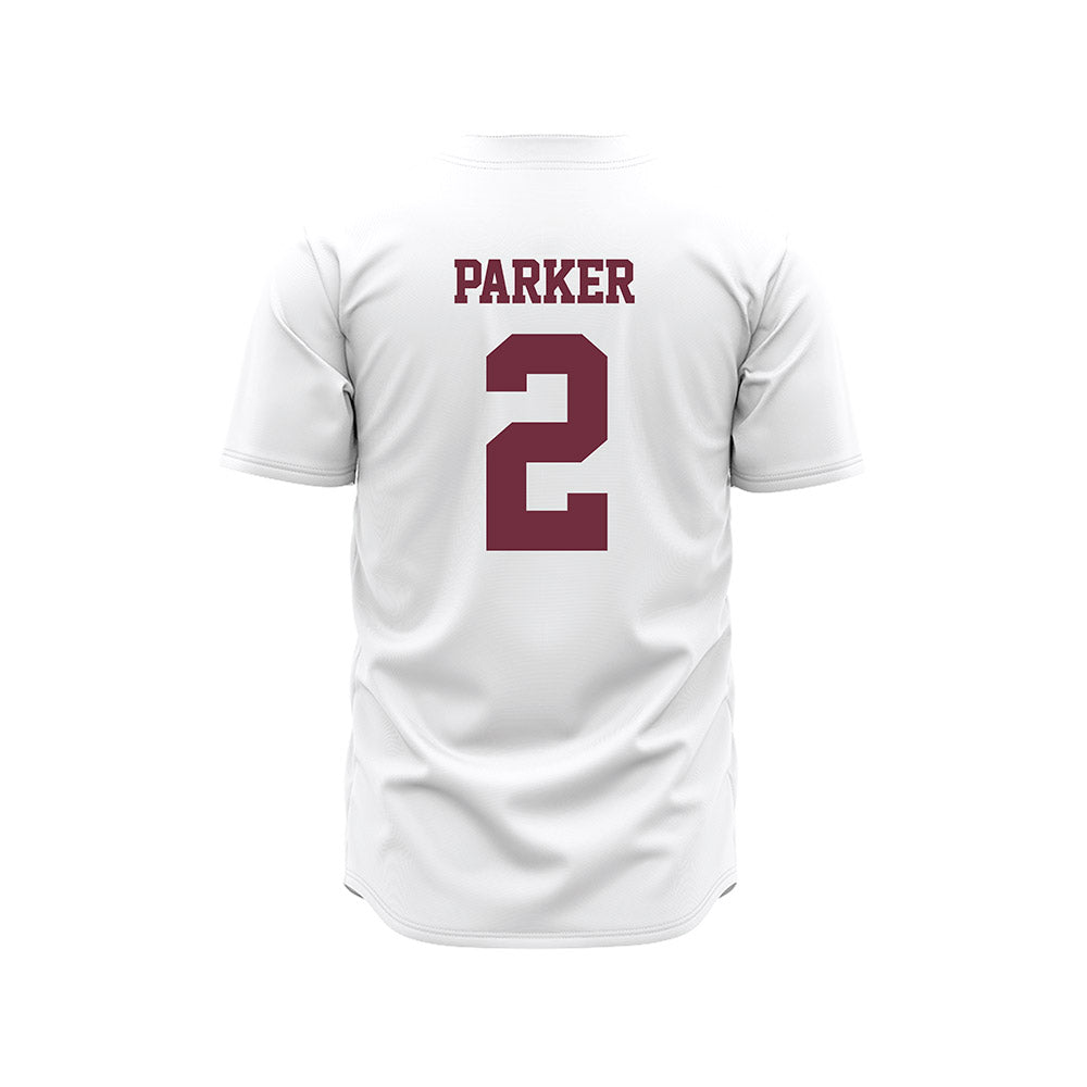 Mississippi State - NCAA Baseball : Jacob Parker - White Pinstripes Jersey-1