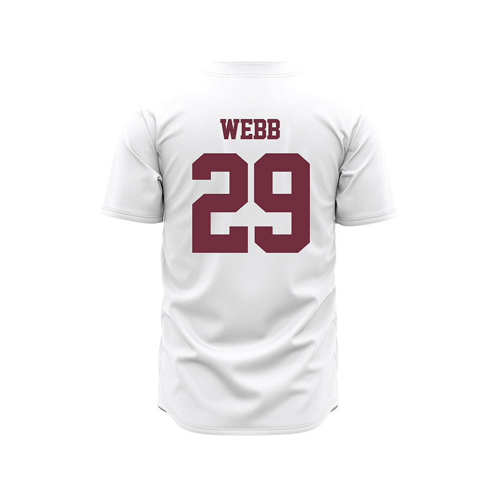 Mississippi State - NCAA Baseball : Maddox Webb - White Pinstripes Jersey-1