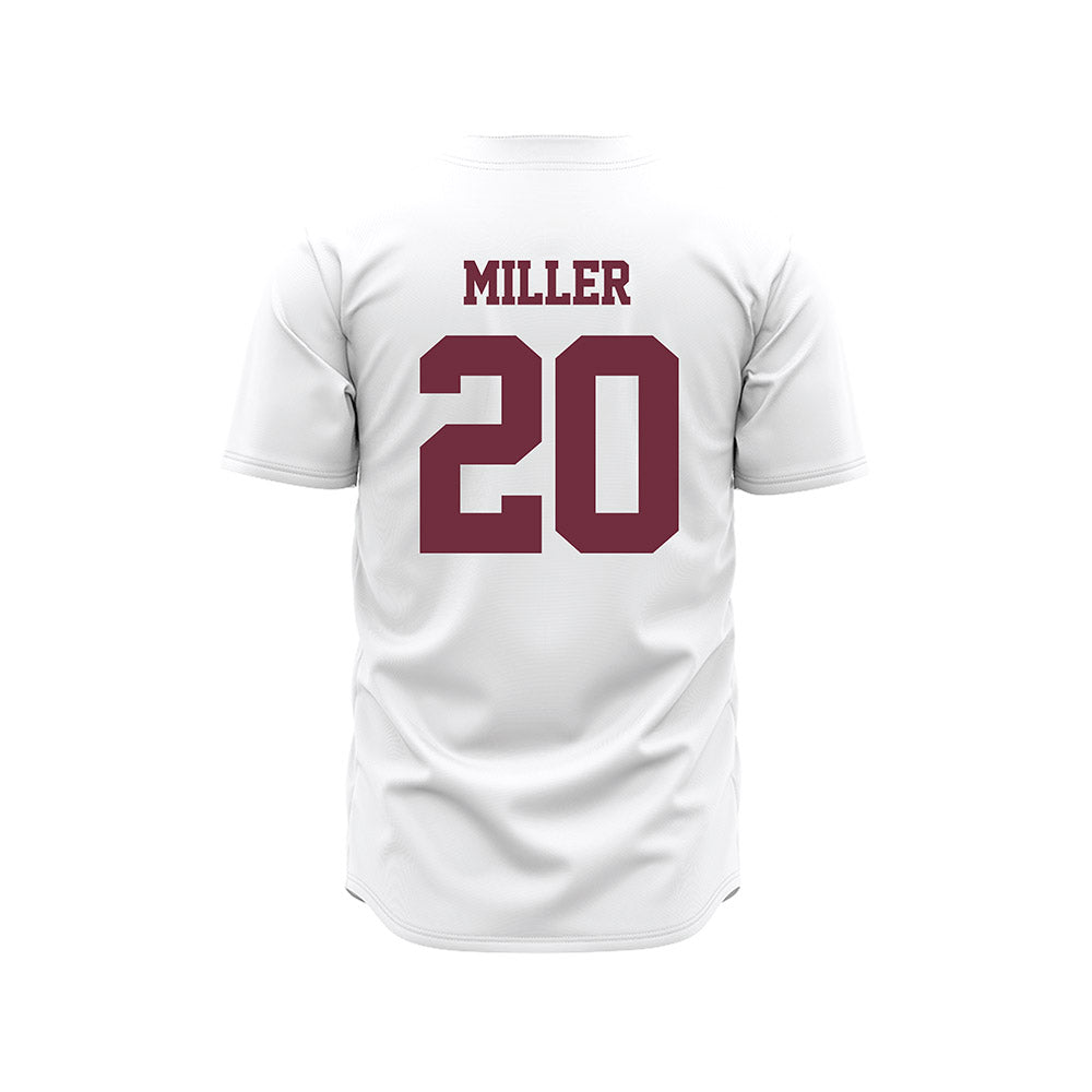 Mississippi State - NCAA Baseball : Maddox Miller - White Pinstripes Jersey-1