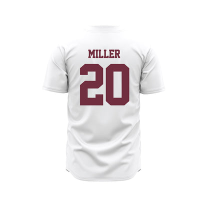 Mississippi State - NCAA Baseball : Maddox Miller - White Pinstripes Jersey-1
