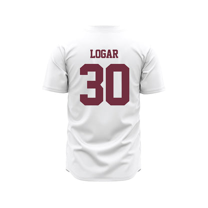 Mississippi State - NCAA Baseball : Jackson Logar - White Pinstripes Jersey-1