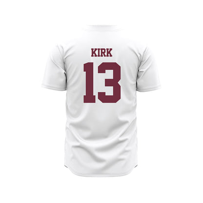 Mississippi State - NCAA Baseball : William Kirk - White Pinstripes Jersey-1