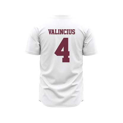 Mississippi State - NCAA Baseball : Tomas Valincius - White Pinstripes Jersey-1