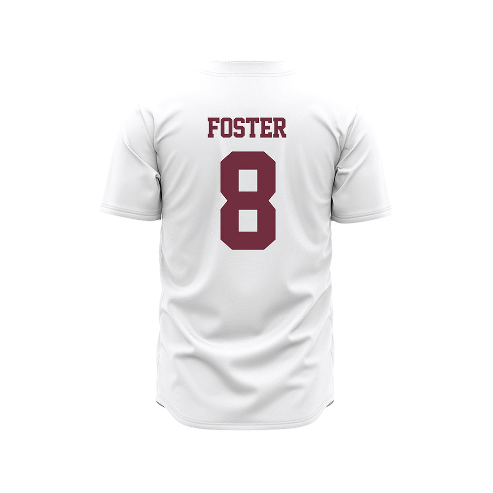 Mississippi State - NCAA Baseball : Charlie Foster - White Pinstripes Jersey-1