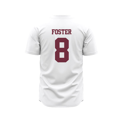 Mississippi State - NCAA Baseball : Charlie Foster - White Pinstripes Jersey-1