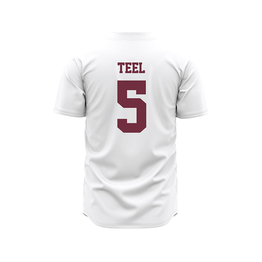 Mississippi State - NCAA Baseball : Aidan Teel - White Pinstripes Jersey-1