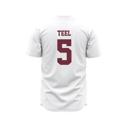 Mississippi State - NCAA Baseball : Aidan Teel - White Pinstripes Jersey-1