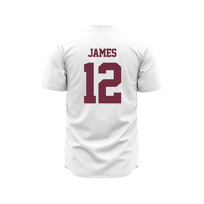 Mississippi State - NCAA Baseball : Chone James - White Pinstripes Jersey-1