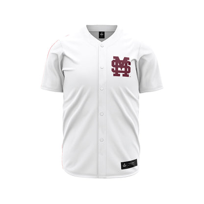 Mississippi State - NCAA Baseball : Ethan Pulliam - White Pinstripes Jersey