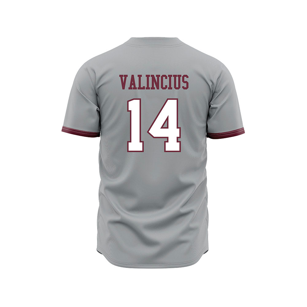 Mississippi State - NCAA Baseball : Vytas Valincius - Gray Slate Jersey-1