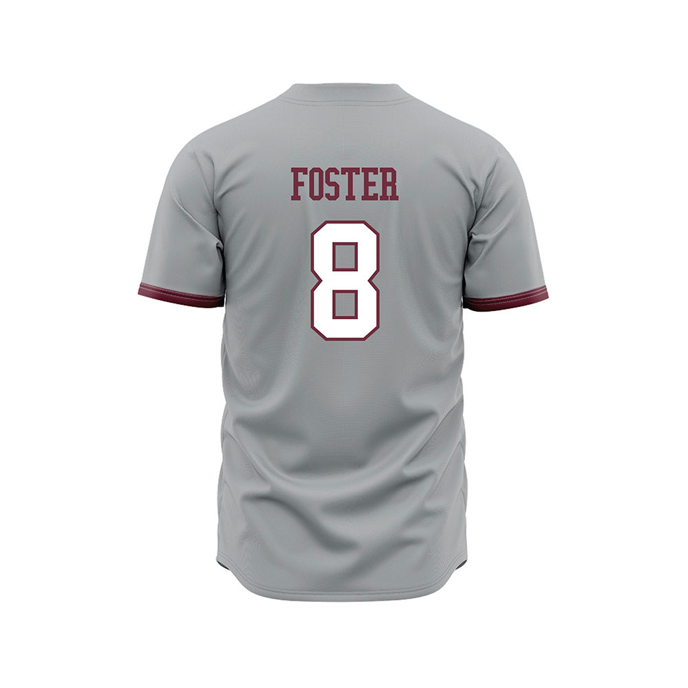 Mississippi State - NCAA Baseball : Charlie Foster - Gray Slate Jersey-1